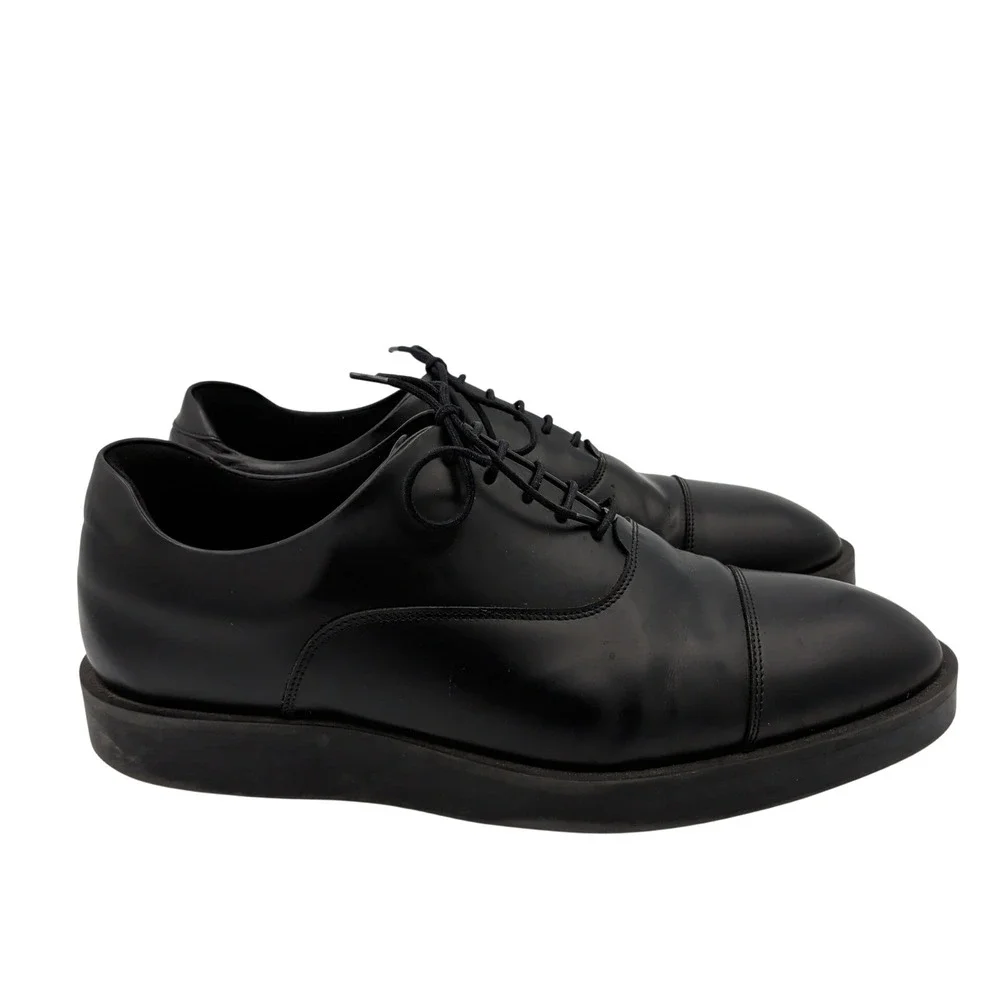 Wolf & Shepherd Closer Cap Toe Black Leather Hybrid Oxford Shoes Mens 10 M